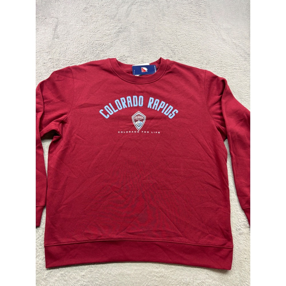MLS Colorado Rapids Mens XL‎ Burgundy Fleece Crewneck Sweatshirt NWT Soccer